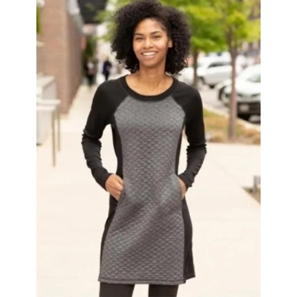 Smartwool Diamond Peak Dress Womens Medium Gray & Black Merino Wool Quilted